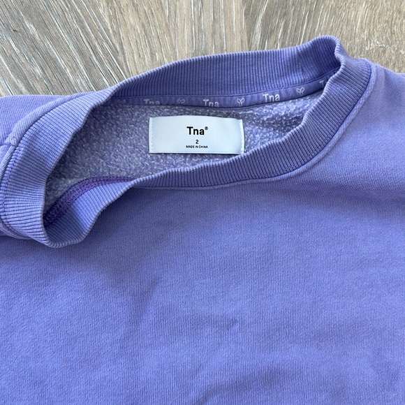 Tna purple crew neck sweater in size 2. - Picture 2 of 3